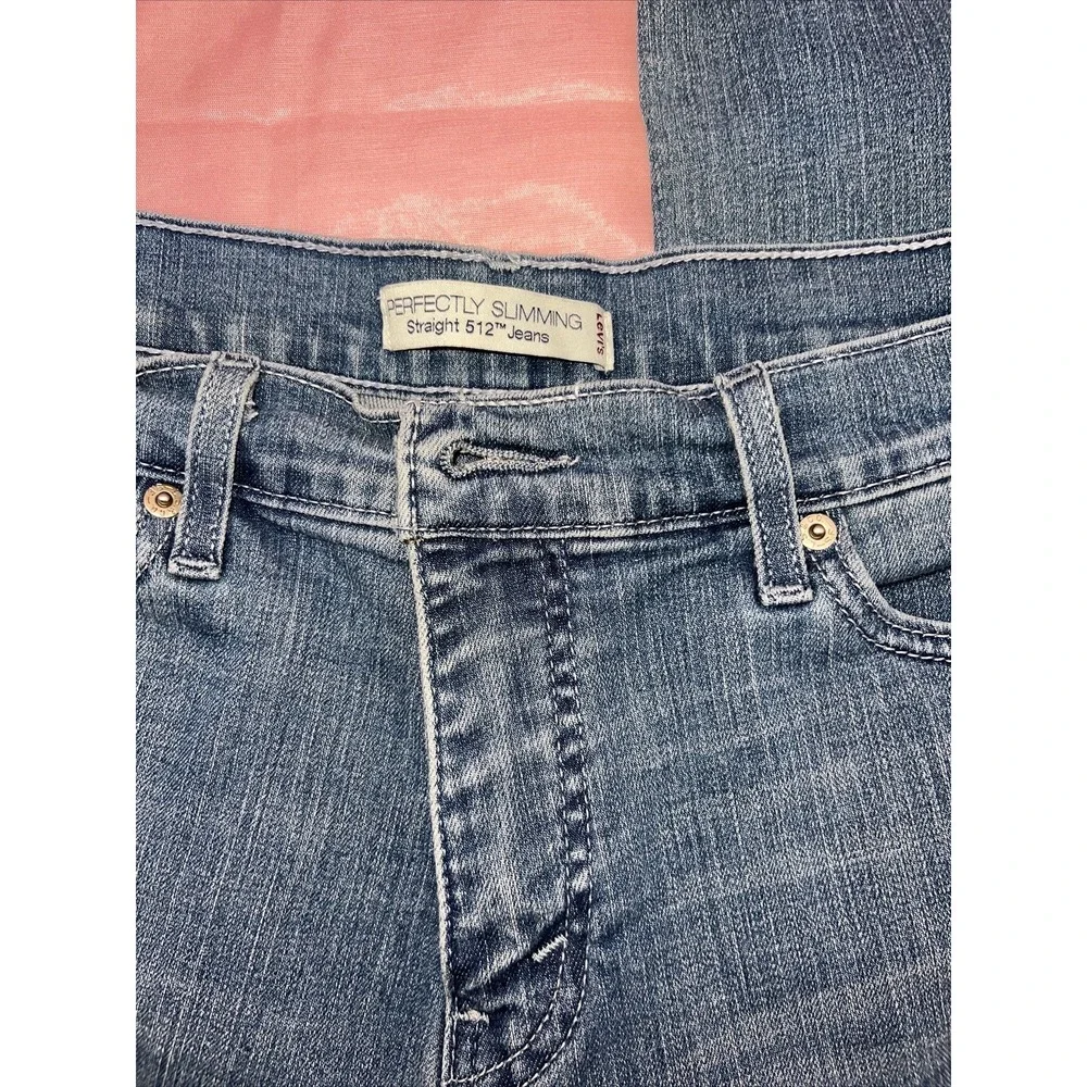 Levi's 512 Perfectly Slimming High‎ Rise Women's Straight Leg Jeans - SZ 14